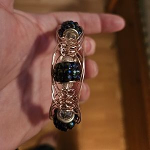 Copper wire with crytal beads